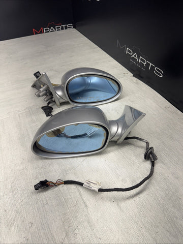 01-06 BMW E46 M3 Side View Door Mirrors Pair Titanium Silver *Notes*