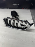 15-20 BMW F80 M3 F82 F83 Front Bumper Kidney Chrome Grilles Grills OEM M4 Badge