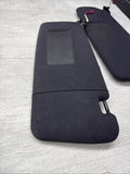 01-06 BMW E46 M3 Coupe Set 2 Left Right Sun Visors Shade Mirror Black OEM