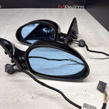 01-06 BMW E46 M3 Side View Door Mirrors Pair Carbon Black  *Notes*