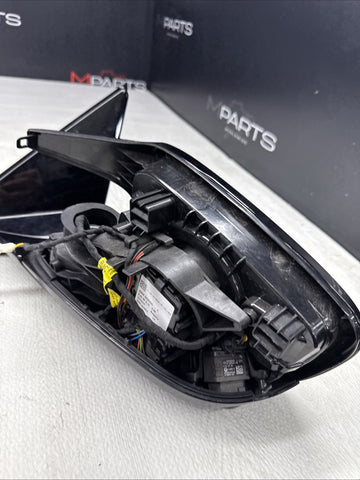 21-26 BMW G80 M3 Sedan Left Side Door Mirror W/ Camera Black Gloss *Broken Base