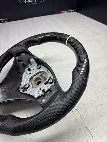 Carbon Fiber Custom BMW 08-13 E90 E92 E93 M3 Leather Steering Wheel DCT