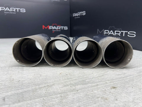 08-13 OEM BMW E92 E93 M3 S65 Rear Exhaust Quad Muffler Tips (4)