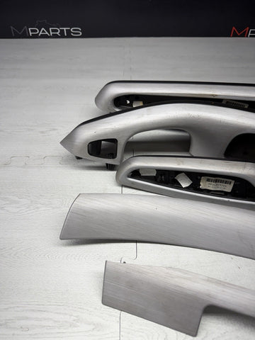 01-06 BMW E46 M3 Convertible Interior Armrests Trim Set Brushed Aluminum *Notes*