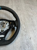 BMW OEM E90 E92 E93 M3 M Performance Steering Wheel Alcantara Blue Stripe DCT