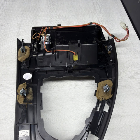 BMW E93 M3 08-13 Front Black Leather Manual Center Console Trim Assembly OEM