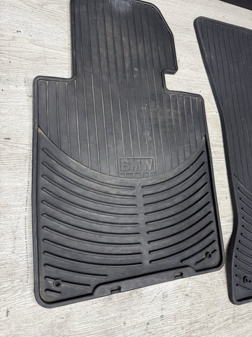 BMW OEM E46 325 330 M3 All Weather Rubber Floor Mat Set 2pc Front