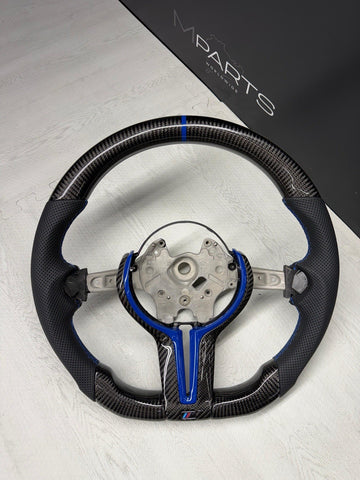 NEW 15-20 BMW F80 F82 F83 M3 M4 Carbon Fiber Steering Wheel Blue