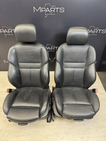 06-10 BMW E63 M6 Front Merino Black Leather Heated Left Right Sport Seat Set OEM