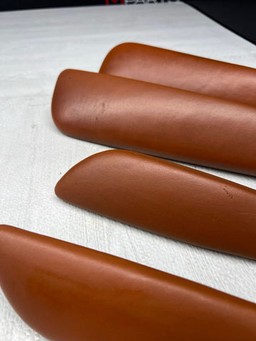 01-06 BMW E46 M3 Convertible Door Upper Arm Rest Armrest Pads Cinnamon