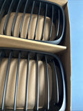 NEW BMW 01-06 E46 M3 Standard Front Kidney Grilles Matte Black Set