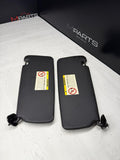 BMW 94-99 E36 M3 Black Sun Visors Sunvisors Pair OEM