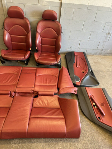 BMW E46 M3 01-06 Coupe Imola Red Nappa Leather Interior Seats Panels Set OEM