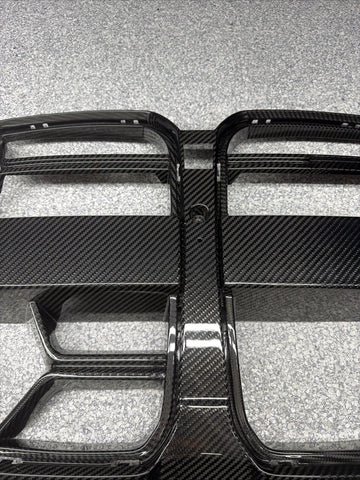 NEW 21-26 BMW G80 G82 G83 M3 M4 REAL CARBON FIBER CSL STYLE NOSE GRILL GRILLE