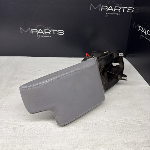 01-06 BMW E46 M3 Center Console Armrest Arm Rest Dove Grey Leather