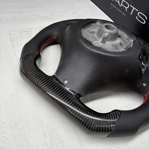 08-13 BMW E90 E92 E93 M3 OHC Carbon fiber Steering Wheel Red Stitched DCT