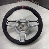 PORSCHE 991 GT3 991.2 GT 3 RS 997.2 BLK LEATHER PDK SHIFT STERRING WHEEL RED TOP