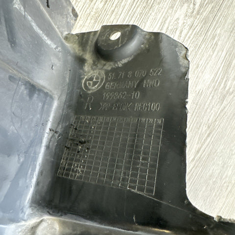 21-25 BMW G82 G83 M4 Fender Liner Wheel Splash Shield Front Right Rear Portion