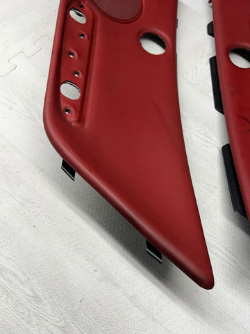 01-06 BMW E46 M3 Convertible Rear Left Right Door Cards Panels Trims Imola Red