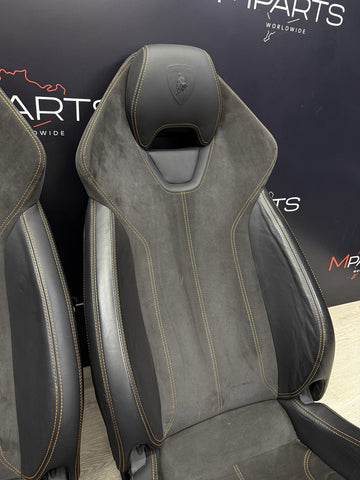 14-19 LAMBORGHINI HURACAN LP610-4 FRONT SEATS OEM + REMOVABLE HONDA CIVIC RAILS