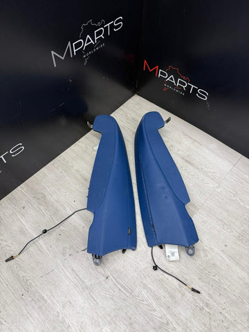 BMW 21-26 G82 M4 Coupe Rear Seat Seats Bolster Bolsters Fjords Blue Leather
