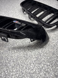 BMW 15-20 F80 F82 F83 M3 M4 Bumper Kidney Grilles Black OEM