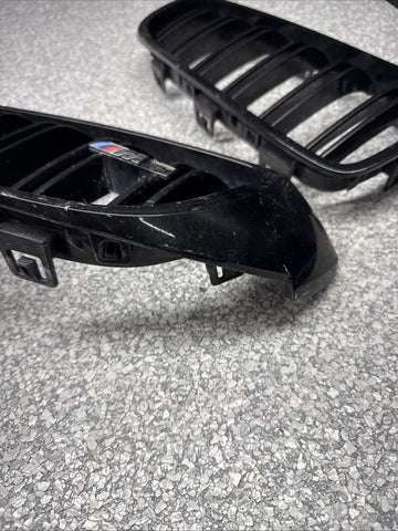 BMW 15-20 F80 F82 F83 M3 M4 Bumper Kidney Grilles Black OEM