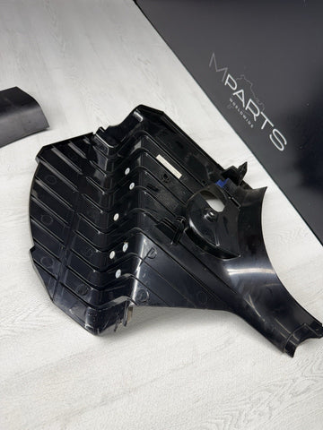 01-06 BMW E46 M3 Left Right Kick Dead Pedals Covers Trims Panels Genuine Black