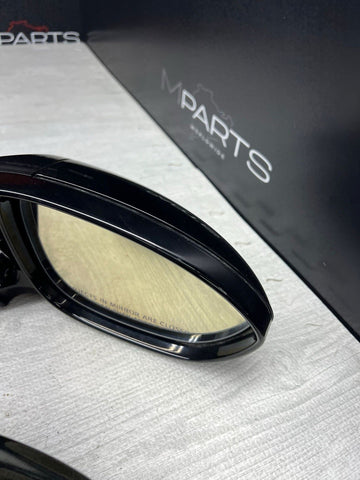 08-13 BMW E92 E93 M3 Folding Mirrors Gloss Black Trims + Glass / Black Covers