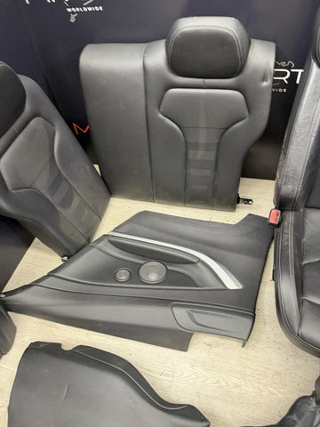 BMW 15-20 F82 M4 Coupe Merino Black Leather Seats & Panels Set