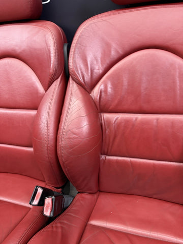 OEM BMW E46 M3 Coupe Leather Seats Door Panels Interior Imola Red Powered Heated