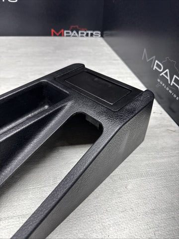 BMW E36 M3 COUPE BLACK CENTER CONSOLE STORAGE COMPARTMENT TRIM ARMREST DELETE