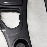 BMW E93 M3 08-13 Front Black Leather Manual Center Console Trim Assembly OEM