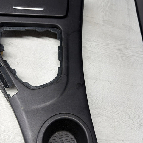 BMW E93 M3 08-13 Front Black Leather Manual Center Console Trim Assembly OEM