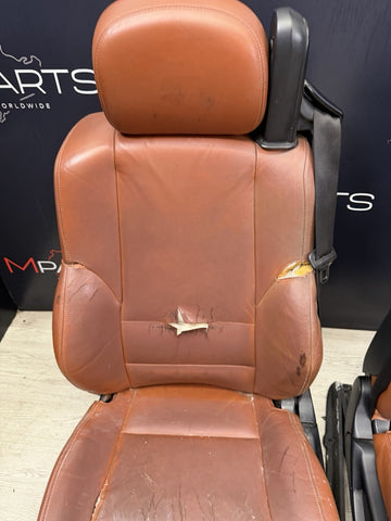 01-06 BMW E46 M3 Convertible Interior Front Heated Seats Cinnamon *Notes*