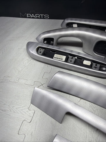 01-06 BMW E46 3 Series M3 Coupe Interior Armrests Trim Set Aluminum *Tab