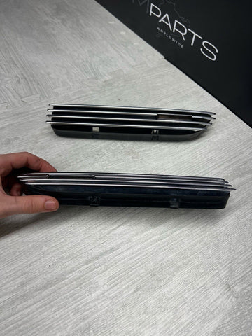 01-06 BMW E46 M3 Left Right Fender Vent Grilles Grills Trims Chrome Genuine OEM