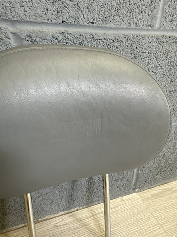 2001-2006 BMW E46 M3 Coupe Grey Front Headrests Head Rests Pair OEM