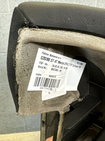 BMW 21-26 G20 G80 M3 Sedan Rear Seats Bench Bolsters Merino Black Leather