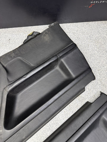 BMW OEM E36 M3 95-99 Coupe Rear Black Leather Door Cards Panels