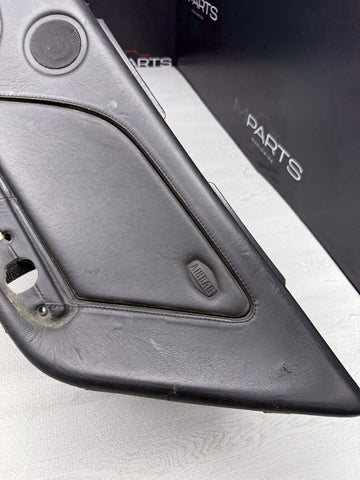 01-06 BMW E46 M3 Convertible Rear Left Right Door Cards Panels Covers Black