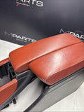 08-13 BMW E90 E92 E93 M3 Extended Fox Red Leather Center Console + Armrest OEM