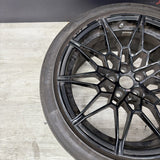 OEM BMW G82 G83 G80 M3 Rear Wheel Rim Style 826M R20x10.5" ET20 Black w/Tire