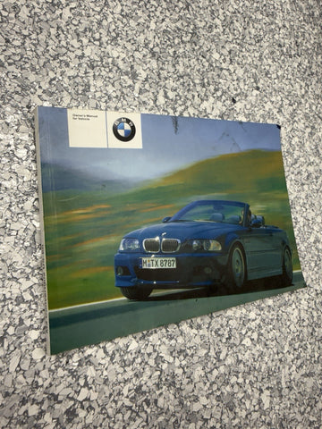 OEM 01-06 BMW E46 M3 CONVERTIBLE OWNERS MANUAL BOOK