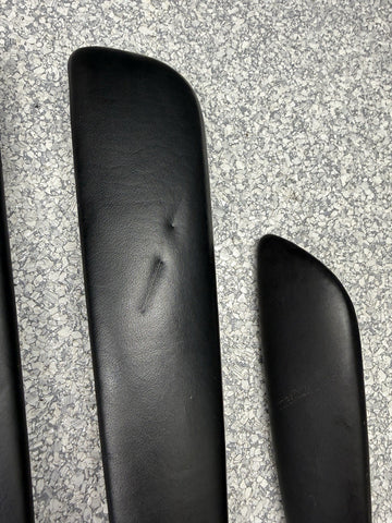 01-06 BMW E46 M3 Convertible Door Upper Arm Rest Armrest Pads Black *1 Rear Tab