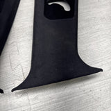 00-03 BMW E39 M5 B-Pillar Column Interior Upper Cover Pair  Black OEM