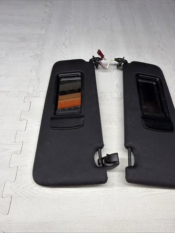 08-13 OEM BMW E92 328 335 M3 Coupe Right Left Pair Sun Visor Black Felt