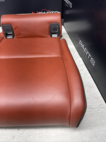 08-13 BMW E92 M3 Coupe Right Passenger Rear Seat Bottom Bench Fox Red Leather