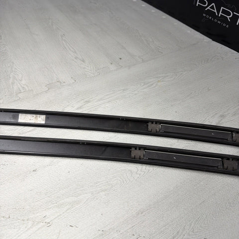 08-13 BMW E92 335 M3 Coupe Roof Rails Mouldings Pair 51138045379 *Fading Paint*