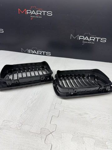 01-06 BMW E46 M3 Front Kidney Grilles Grills Gloss Black